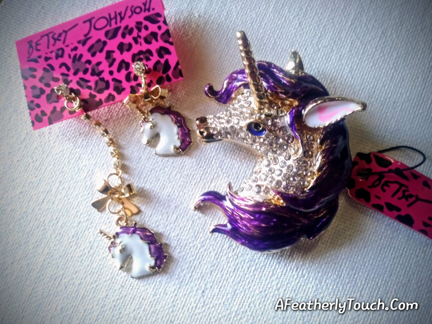 Rhinestone & Enamel Unicorn Statement Jewelry