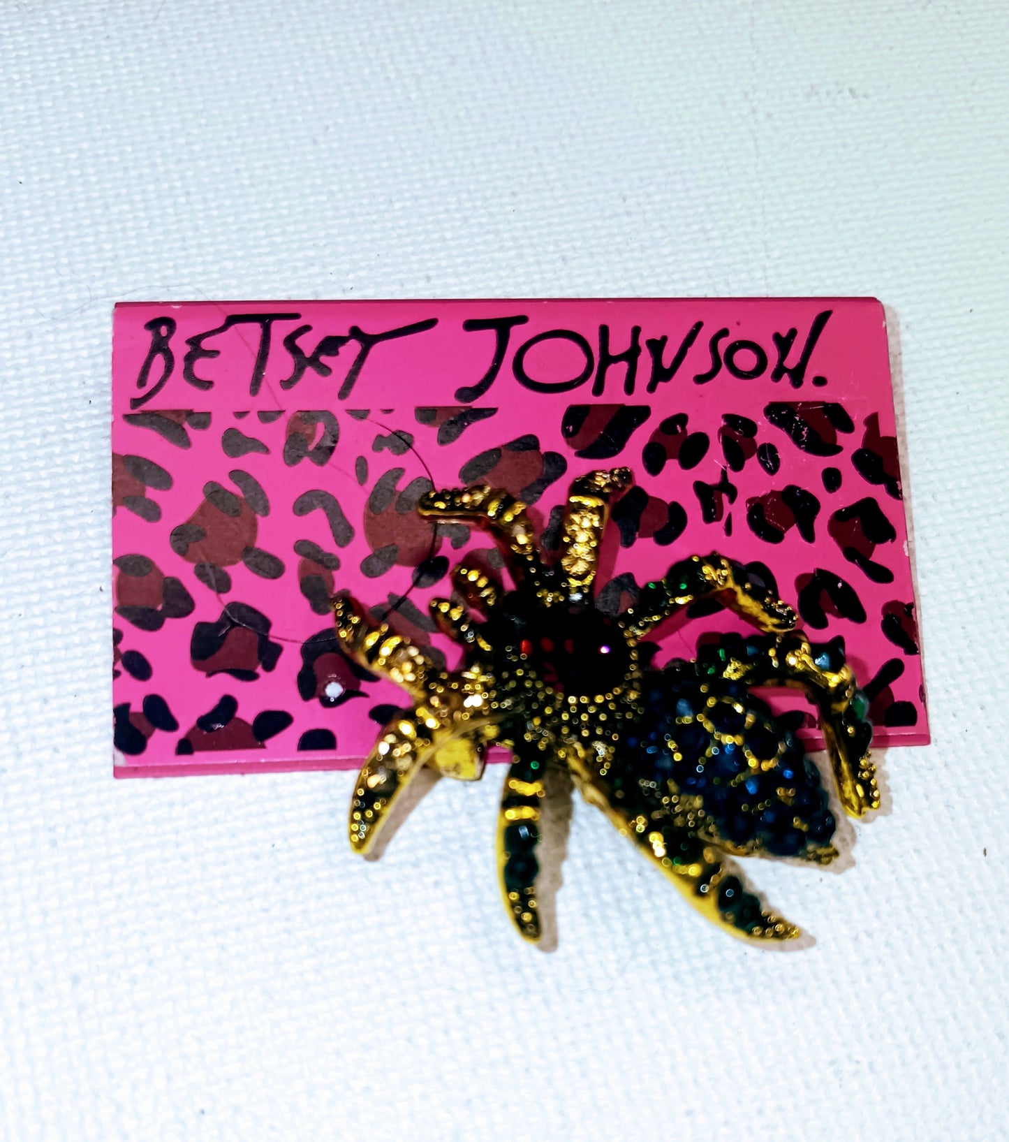 Betsey Johnson Whimsical Bejeweled Gothic Spider Brooch