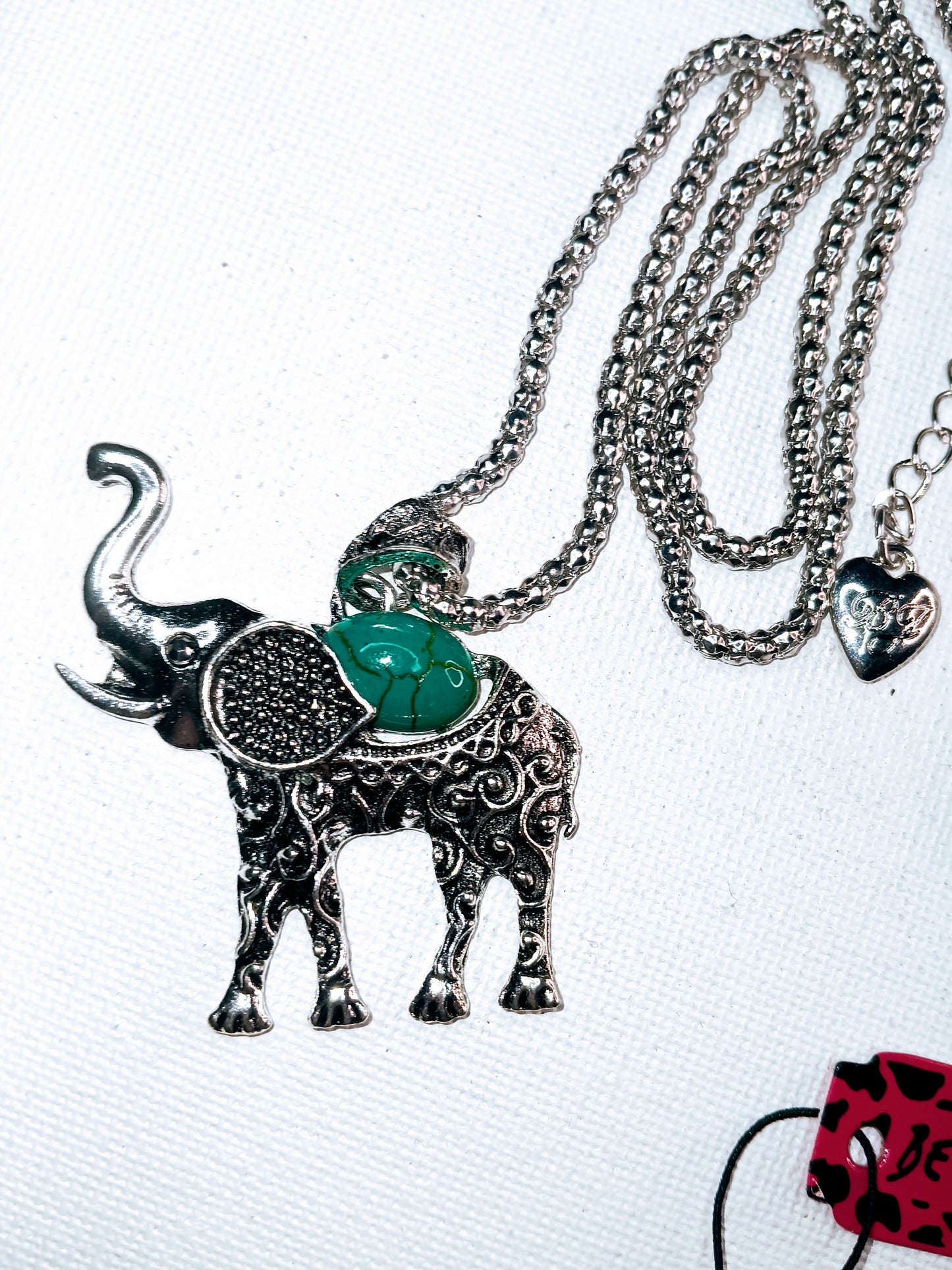 Vintage Bohemian Silver Elephant Jewelry 3-Piece Set