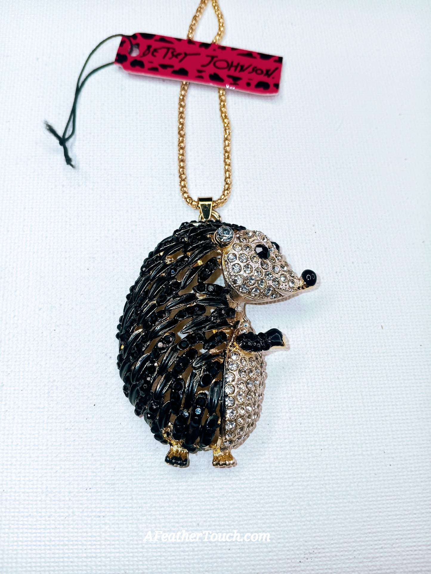 Betsey Johnson Crystal Hedgehog Statement Necklace