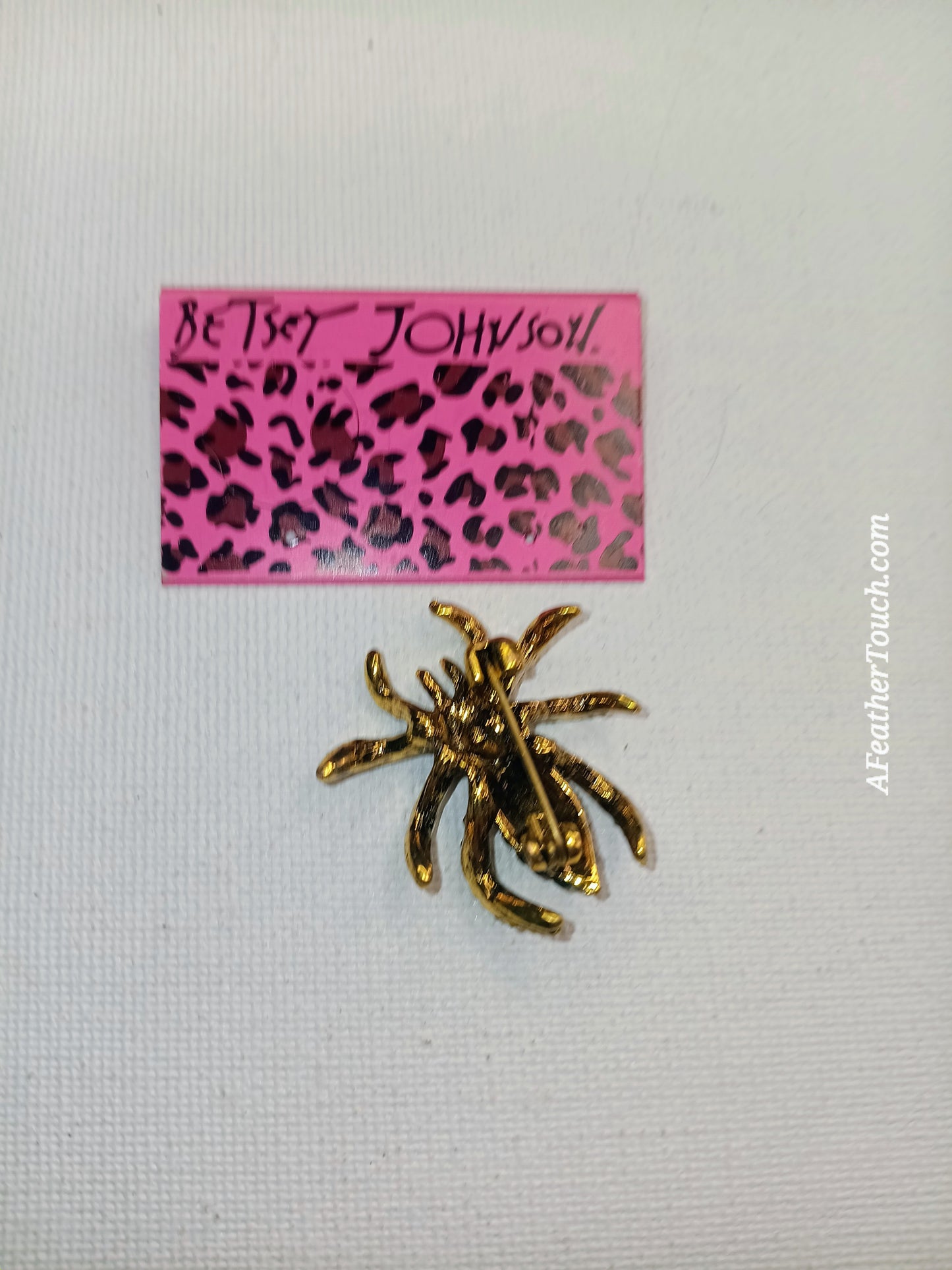 Betsey Johnson Whimsical Bejeweled Gothic Spider Brooch