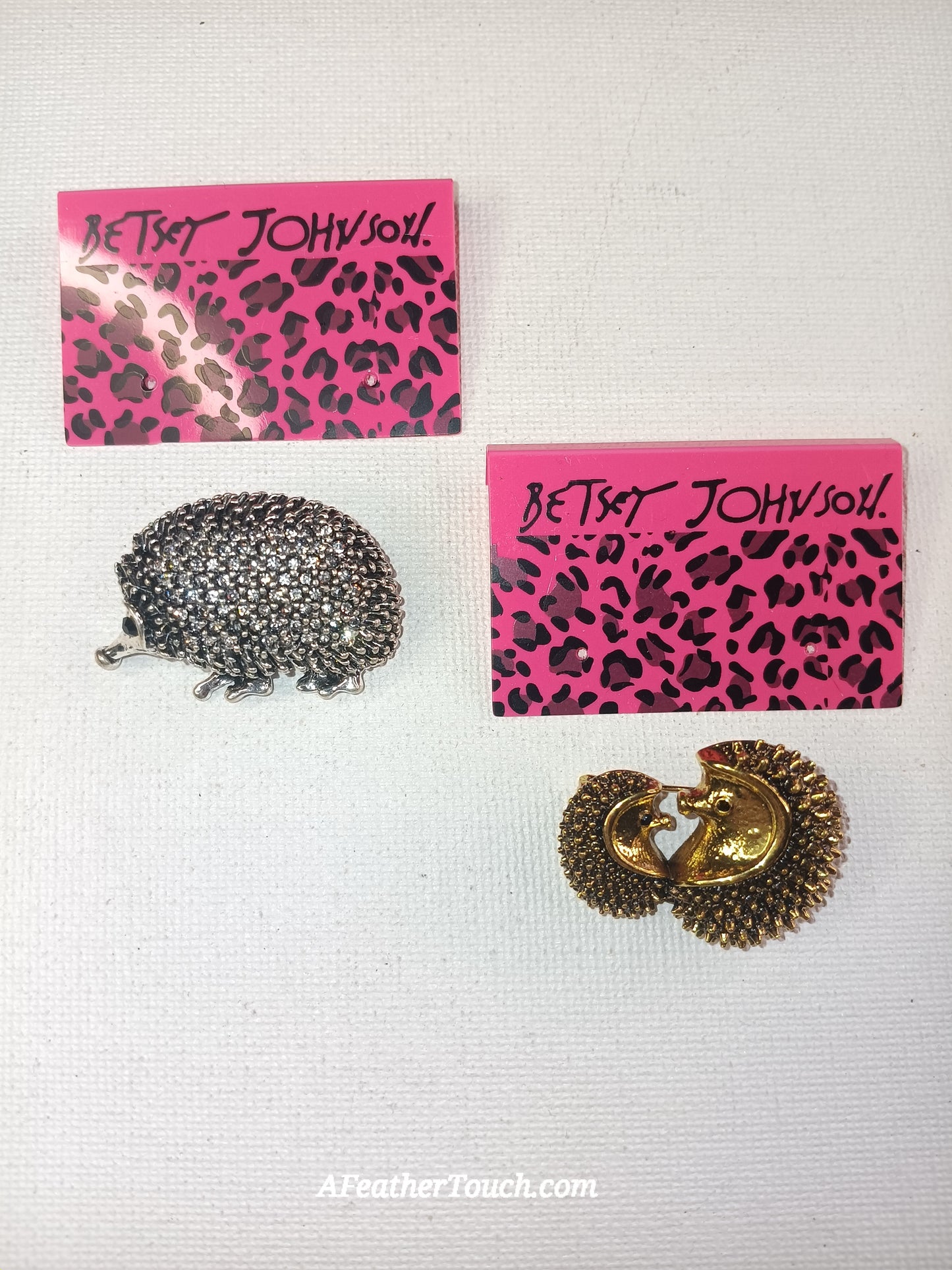 Betsey Johnson Whimsical Woodland Hedgehog Statement Brooch Pin