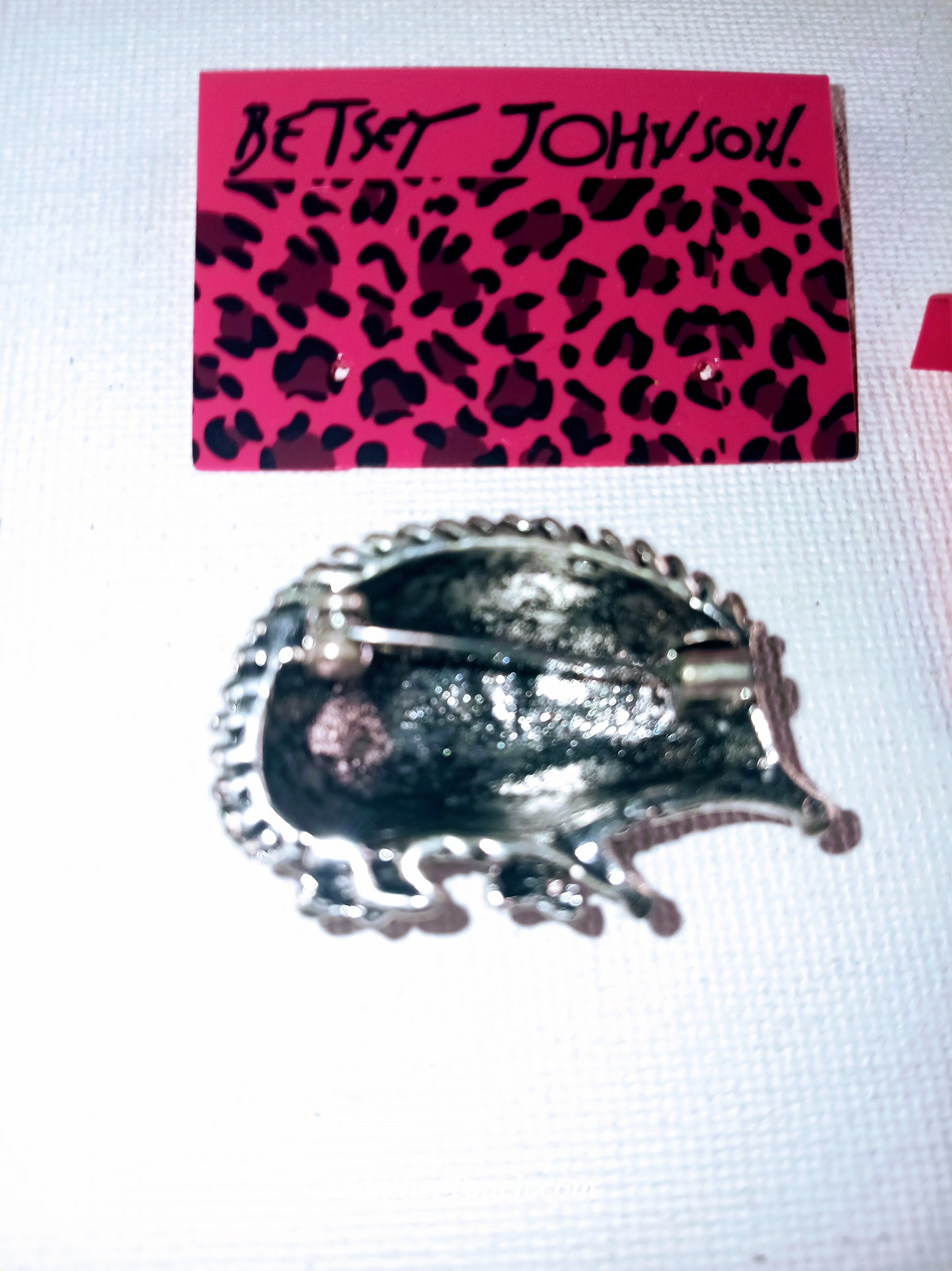 Betsey Johnson Whimsical Woodland Hedgehog Statement Brooch Pin