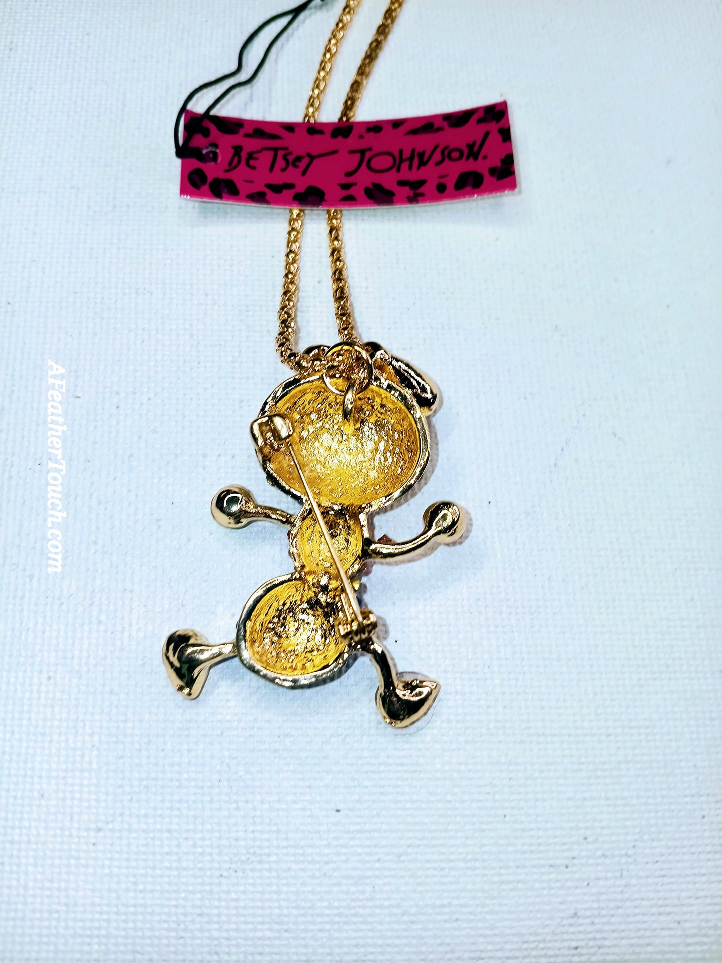 Betsey Johnson Rhinestone Evil Eye Bug Monster Pendant Necklace