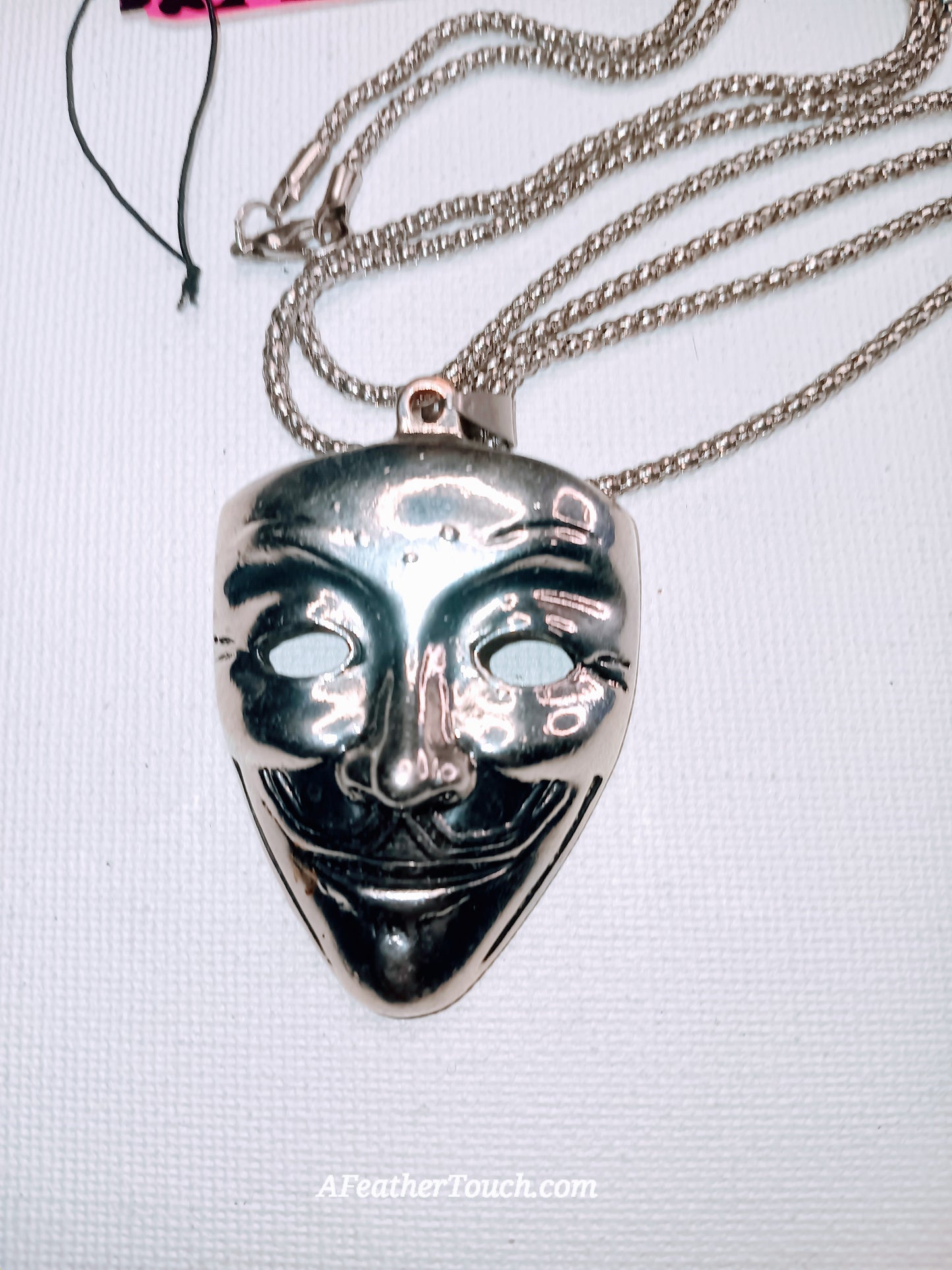 Anonymous Mask Betsey Johnson Statement Pendant Necklace