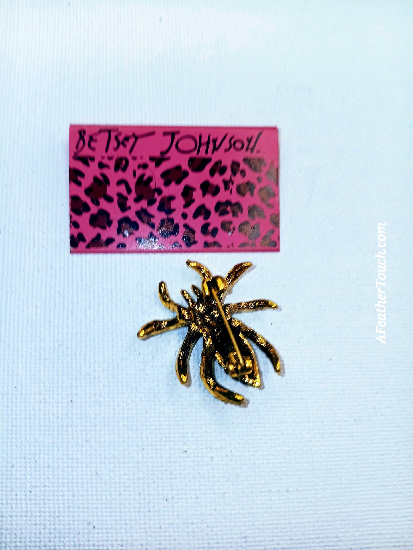 Betsey Johnson Whimsical Bejeweled Gothic Spider Brooch