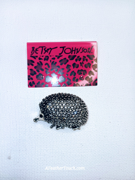 Betsey Johnson Whimsical Woodland Hedgehog Statement Brooch Pin