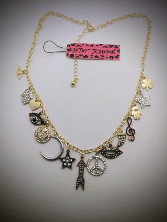 Betsey Johnson Celestial Charm Necklace