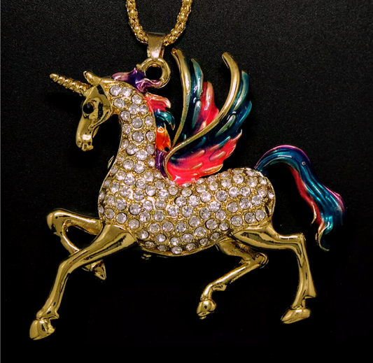 Winged Unicorn/Pegasus Necklace Authentic Betsey Johnson Pendant Necklace