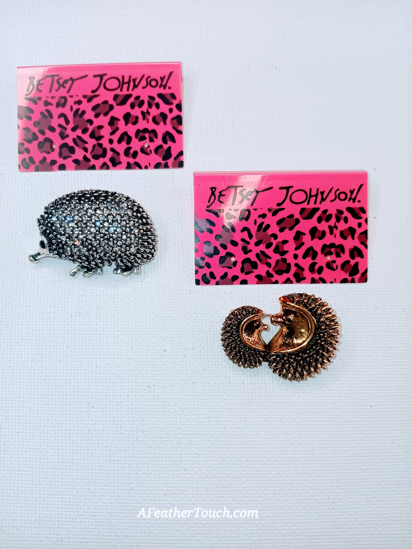 Betsey Johnson Whimsical Woodland Hedgehog Statement Brooch Pin