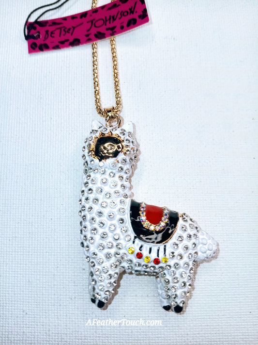 Betsey Johnson Llama Statement Pendant Necklace