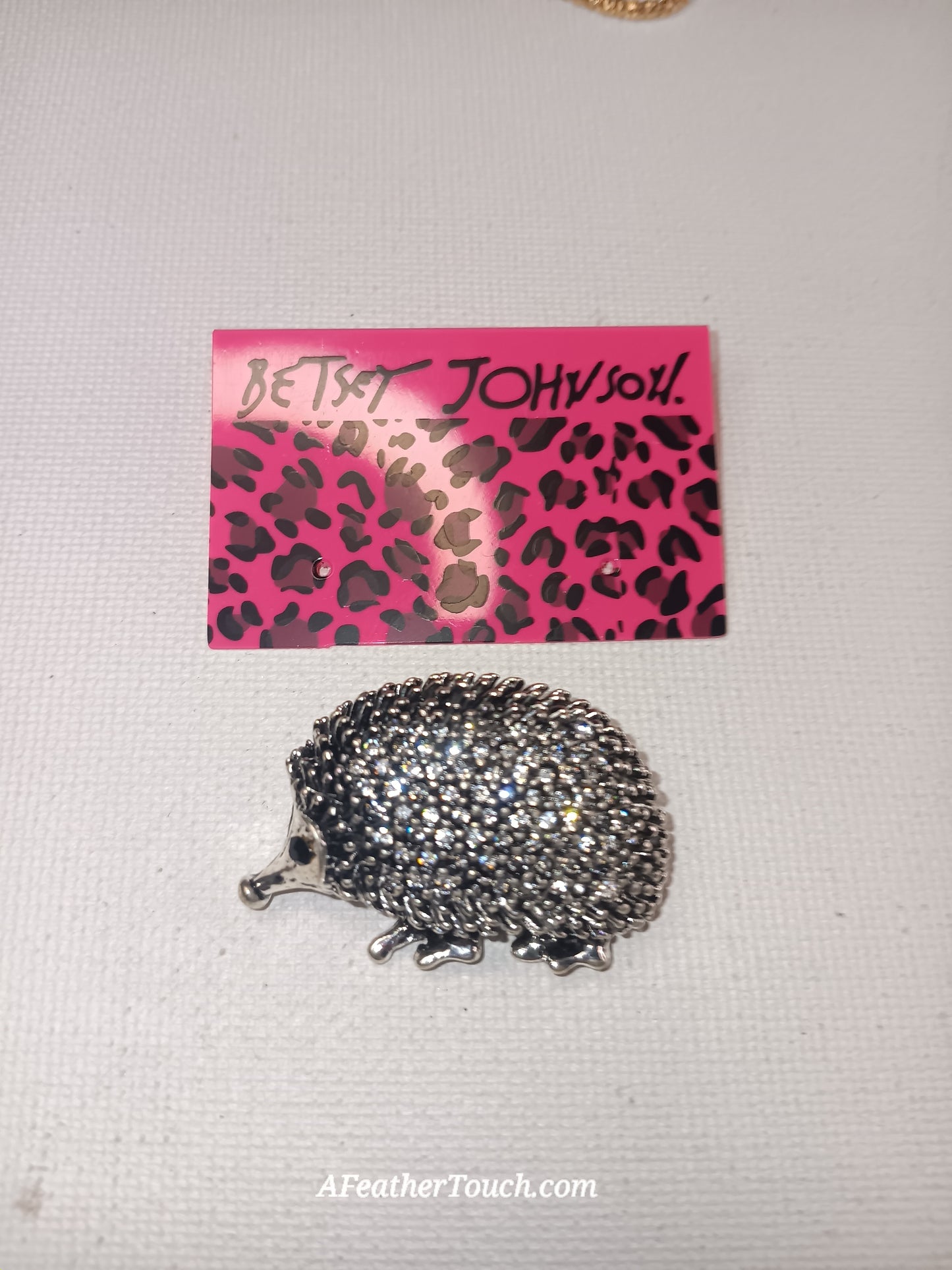 Betsey Johnson Whimsical Woodland Hedgehog Statement Brooch Pin