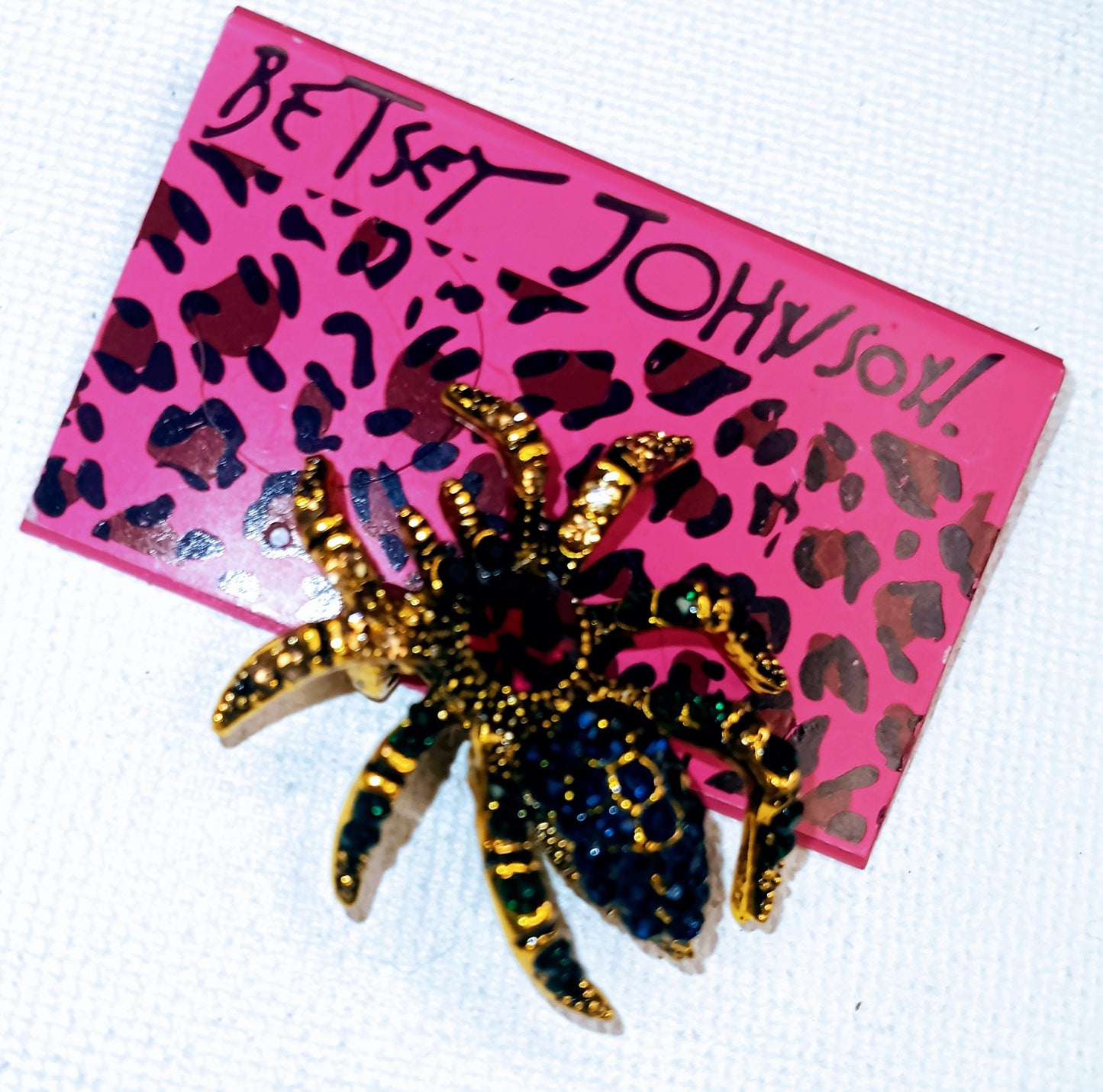 Betsey Johnson Whimsical Bejeweled Gothic Spider Brooch