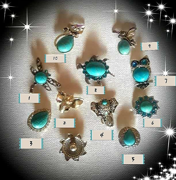 Turquoise Animal 18mm snaps Elephants, Butterflies, Dragonflies, Owls, Cats, Rhinestones