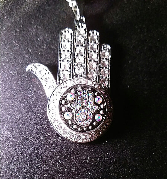 Rhinestone Omh Snap Pendant with Omh Snap